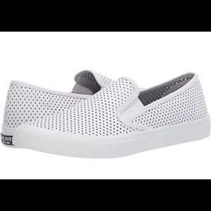 Sperry’s perforated leather sneakers